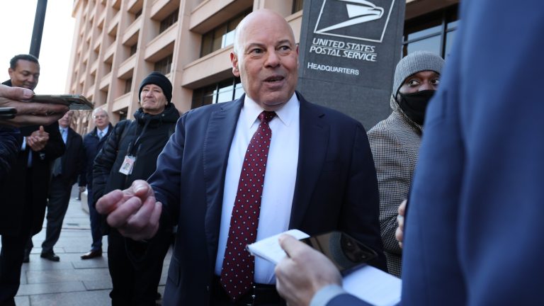 USPS Postmaster General Louis DeJoy steps down : NPR USPS Postmaster General Louis DeJoy steps down : NPR