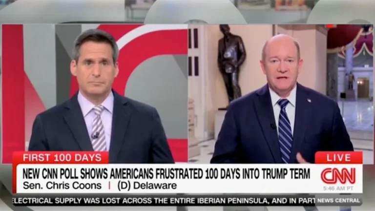 Sen. Chris Coons pressed if he regrets how he handled Biden debate fallout